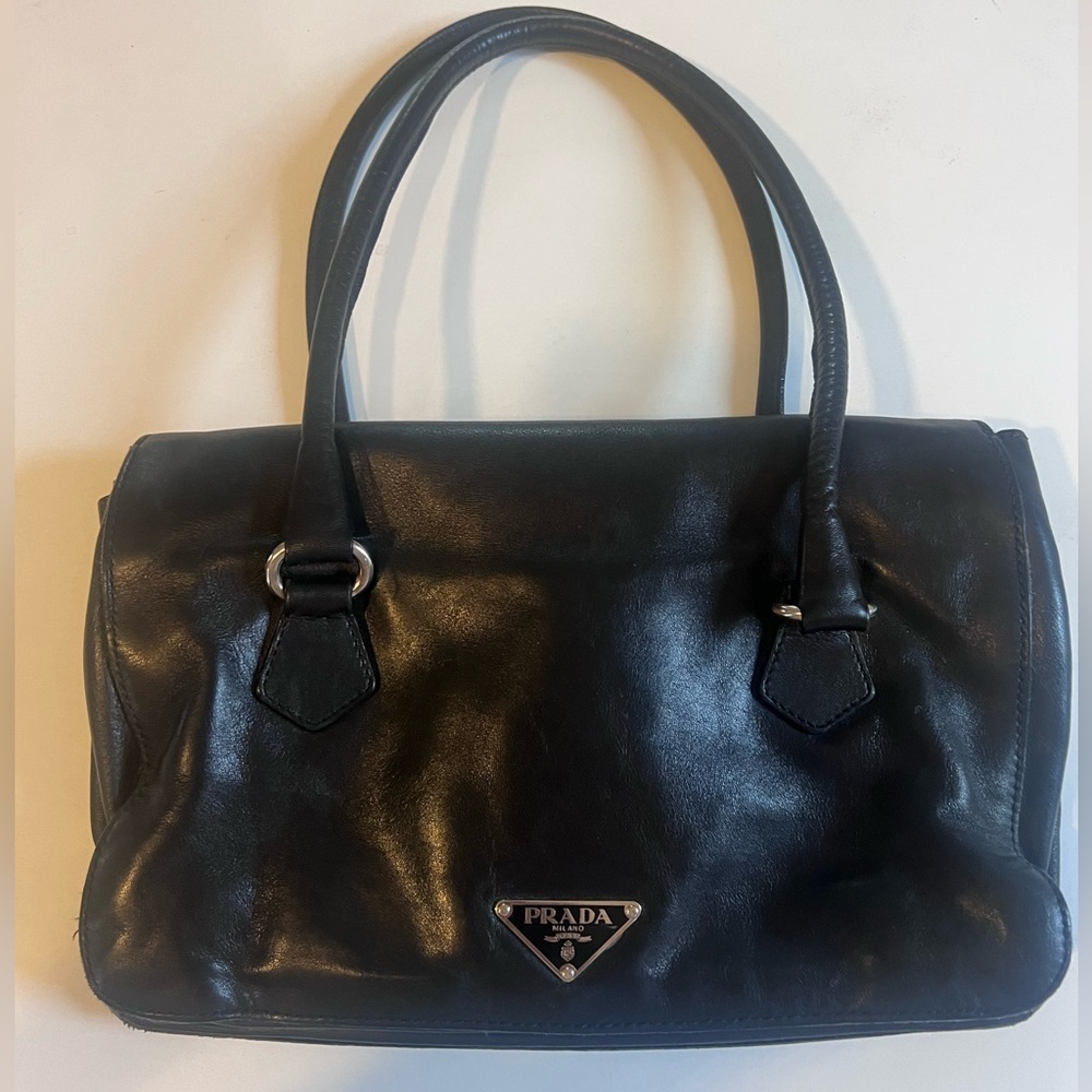 Prada Black Leather Satchel - Picture 2 of 13